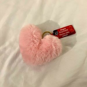 Heart Pom Pom Keychain